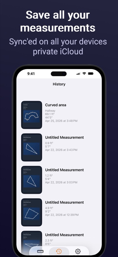 Area Measure onboarding screen