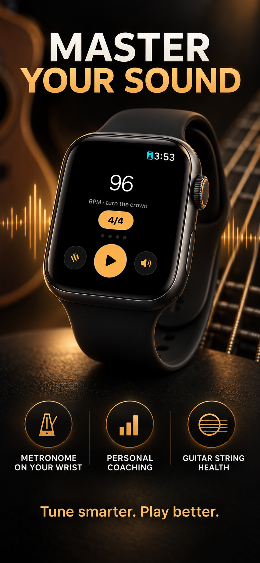 GuitarTools metronome on Apple Watch
