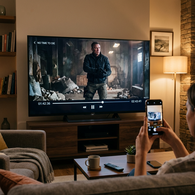 Capturing a paused scene from a TV