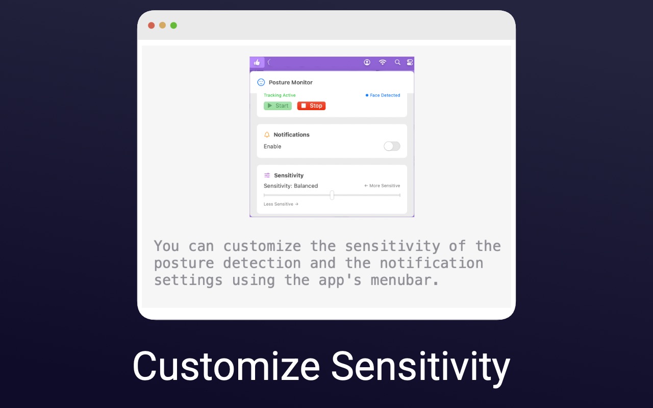 Posture main interface